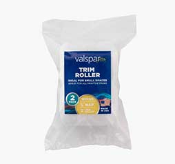 Bolsa de plástico con paquete de 2 piezas de cubierta del rodillo tejida de 3” x 3/8” para molduras Valspar